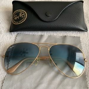 Blue tint ray ban sunglasses- pristine condition